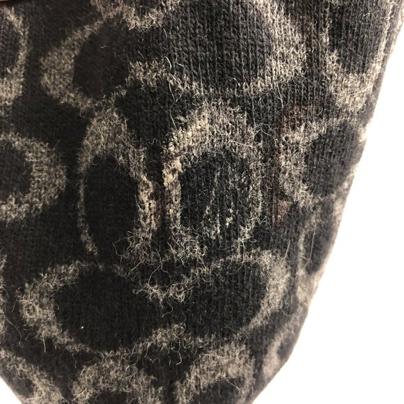 COACH Tatum Black Suede & Wool Foldover Signature Logo Mid-Calf Boots 8M - Picture 10 of 13